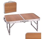 Tienda eurasia® mesa plegable de camping/picnic, aluminio, con asa, madera, 56 x 34 x 22 cm