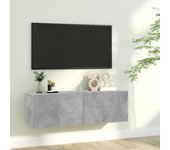 Mueble para tv | mueble de salón | mesa de tv madera contrachapada gris hormigón 100x30x30 cm cfw26666