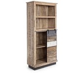 Librería 1 puerta 4 plantas tudor madera 71 x 34 x 163 cm