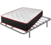Colchón viscoelástico cool viscofresh + somier hermes con 5 patas de 25 cm | medidas: 150x200 cm