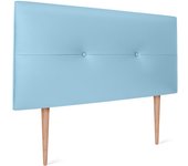 Dhome cabecero de polipiel con botones 110x105cm con patas camas 105 - celeste