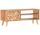 Mueble para tv | mueble de salón | mesa de tv de madera maciza de acacia 100x35x40 cm cfw65400