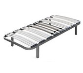 Somier apolo | con patas de 25 cm | estructura de madera y de tubos de acero | reguladores lumbares | medidas 90 x 190 cm