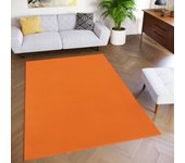 Tapiso mono alfombra de salón pelo corto interior exterior moderne naranja uni oeko-tex 200 x 300 cm