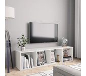 Estantería/mueble para tv | mueble de salón | mesa de tv blanco 143x30x36 cm cfw70513