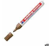 Rotulador permanente edding 3000 marrón 10 unidades