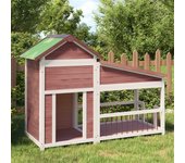 Caseta para perros | perrera madera maciza de pino moca 143x60,5x109 cm cfw554219