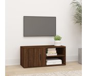 Mueble para tv | mueble de salón | mesa de tv madera contrachapada roble marrón 80x31,5x36 cm cfw70265