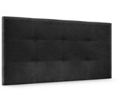 Dhome cabecero de tela aqualine capitoné 110x60cm camas 105 - negro