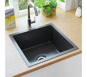 Fregadero de cocina | pila de cocina hecho a mano acero inoxidable negro cfw54779
