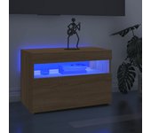 Mueble de tv | mueble de salón | mesa de tv con luces led roble sonoma 60x35x40 cm cfw40301
