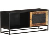 Mueble para tv | mueble de salón | mesa de tv de madera maciza de mango rugosa 90x30x40 cm cfw28211