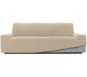 Tienda eurasia - funda de sofa niagara, poliéster y algodón, beige, 2 plazas