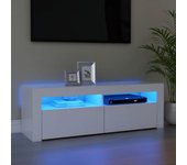 Mueble para tv | mueble de salón | mesa de tv con luces led blanco 120x35x40 cm cfw39544