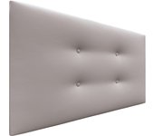 Dhome cabecero de polipiel con 2 hileras de botones 105x50cm camas 105 - gris claro