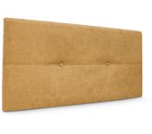 Dhome cabecero de tela aqualine con botones 105x50cm camas 105 - mostaza