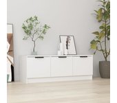 Mueble de tv | mueble de salón | mesa de tv madera contrachapada blanco 102x35x36,5 cm cfw24920
