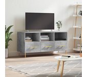 Mueble de tv | mueble de salón | mesa de tv madera de ingeniería gris hormigón 102x36x50 cm cfw15510