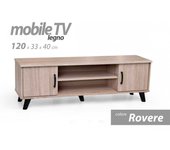 Mueble de salón bajo, mueble para tv, aparador de roble cm 120 x 33 x 40 h