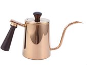Cafetera de 700 ml en acero inoxidable 304 oro rosa.