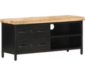 Mueble para tv | mueble de salón | mesa de tv de madera maciza de mango rugosa 90x30x41 cm cfw54628