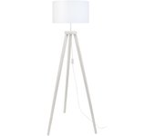 Farola tosel malmo tela trípode blanco, blanca d40 x h152 cm