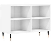 Mueble tv blanco 69,5 x 30 x 50 cm de madera contrachapada