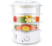 Vaporera eléctrica 800 w, 3 recipientes 9l aigostar fitfoodie