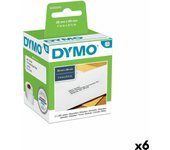 Rollo de etiquetas dymo 99010 28 x 89 mm labelwriter™ blanco negro (6 unidades)