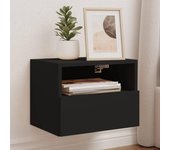 Mueble de pared para tv | mueble de salón | mesa de tv madera de ingeniería negro 40x30x30 cm cfw69696