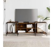 Mueble de tv | mueble de salón | mesa de tv madera de ingeniería roble ahumado 153x37x50 cm cfw47241