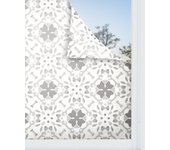 Panorama vinilo para ventanas hidráulico oriental mosaico gris 120x100 cm - vinilos adhesivo para cristal - pegatina opaca - vinilo translúcido