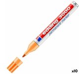 Rotulador permanente edding 3000 multicolor naranja (10 unidades)