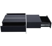 Mueble de tv brillante con estructura de bloques de color negro y blanco, 100*50*34,5 cm