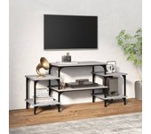 Mueble para tv | mueble de salón | mesa de tv madera contrachapada gris sonoma 117x35x52 cm cfw14246