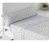 Burrito blanco juego de sábanas de coralina 974 azul de 150 cm