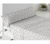 Burrito blanco juego de sábanas de coralina 974 gris de 135 cm
