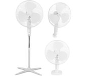 Tienda eurasia - ventilador 3 en 1, silencioso, 3 velocidades, 45w, ø43x125 cm, blanco