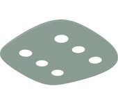 Lumicom | river free lámpara de techo, 6x gx53, max 8w, metal, verde glacial, 55x40cm