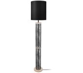 Farola tosel noiron tela columna naturales, negros d30 x h160 cm