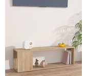 Mueble para tv | mueble de salón | mesa de tv madera contrachapada roble sonoma 100x24x32 cm cfw63579