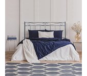 Cabecero de forja valenciano, color negro azul cabezal para cama de 105 cm, cama juvenil (110 cm x 125 )