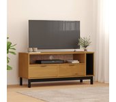 Mueble para tv | mueble de salón | mesa de tv flam madera maciza de pino 110x40x50 cm cfw31217