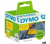 Rollo de etiquetas dymo label writer 54 x 7 mm amarillo 220 piezas (6 unidades)