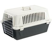 Ferplast transportín gato, transportín perro pequeño y gatos de hasta 8 kg, puerta de hierro plastificado, ranuras de ventilación, 37 x 58 x h 32 cm,
