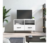 Mueble para tv | mueble de salón | mesa de tv madera contrachapada blanco 80x36x50 cm cfw96958