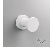 Percha de baño redonda adhesiva 3,5cm architecture blanco mate - tornilleria y pegamento incluidos