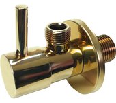 Latón dorado 1/2 x 3/8 válvula de manguera de agua grifo de corte palanca larga