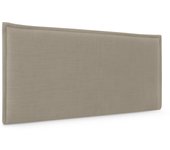 Dhome cabecero de lino natural liso con ribete 105x50cm camas 105 - tierra