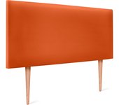 Dhome cabecero de polipiel liso 95x105cm con patas camas 90 - naranja